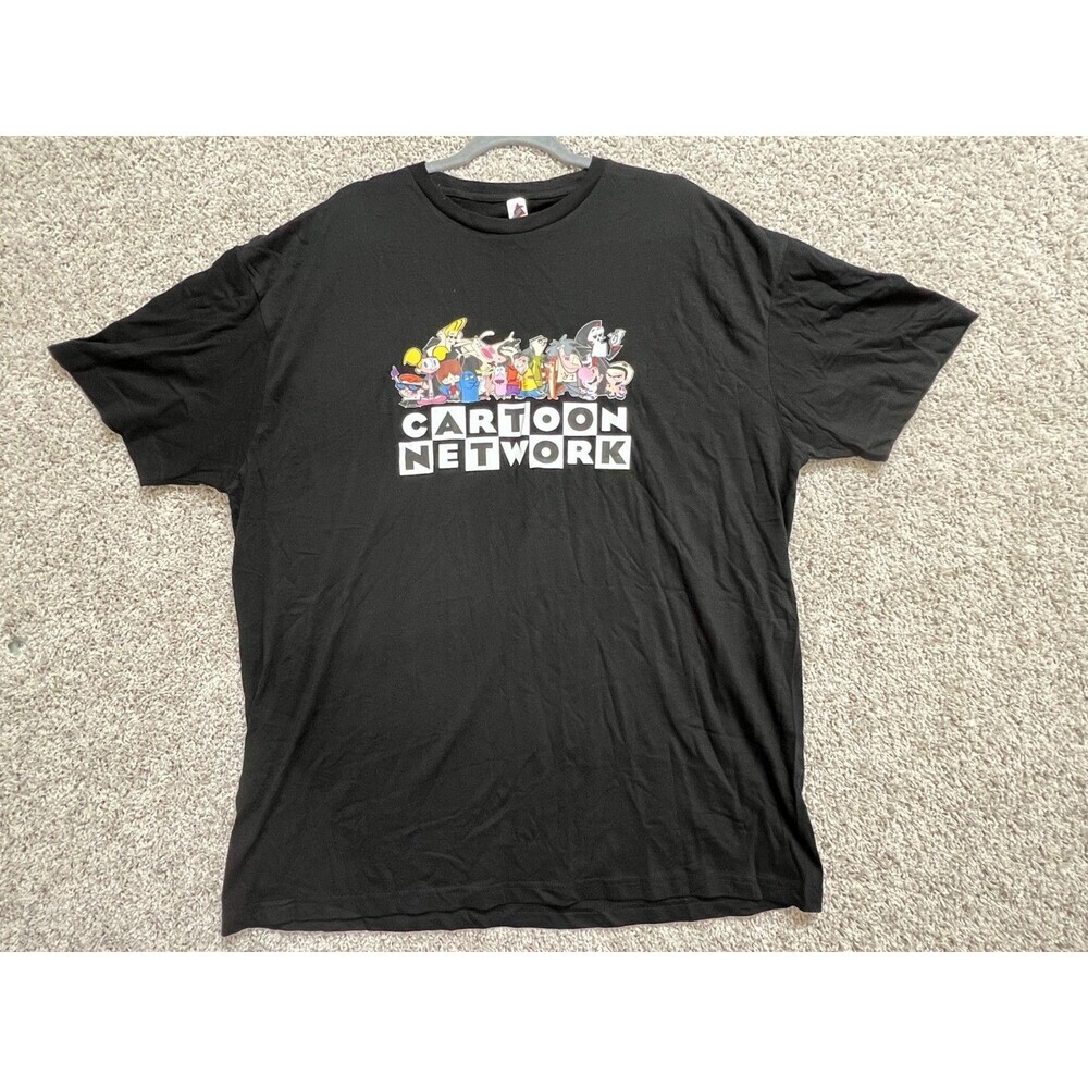 Cartoon Network Shirt Mens size 2KL Black TV Dexter Bravo Courage Bill Mandy